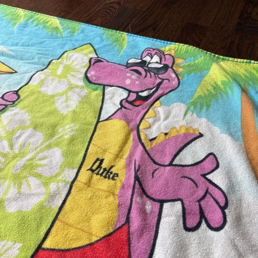 Vintage Dutch Wonderland Beach Towel Duke The Dragon Mascot Lancaster PA